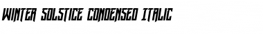 Download Winter Solstice Condensed Italic Condensed Italic Font Title Preview