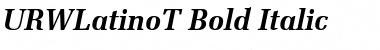 Download URWLatinoT Bold Italic Font