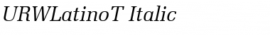 Download URWLatinoT Italic Font