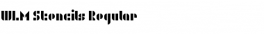 Download WLM Stencils Regular Font Title Preview