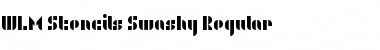 Download WLM Stencils Swashy Regular Font Title Preview