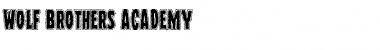 Download Wolf Brothers Academy Regular Font Title Preview
