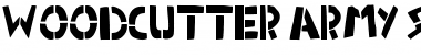 Download WOODCUTTER ARMY (Stencil) Regular Font Title Preview
