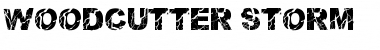 Download WOODCUTTER STORM Regular Font Title Preview