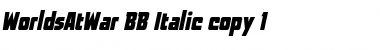 Download WorldsAtWar BB Italic Font Title Preview