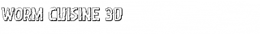 Download Worm Cuisine 3D Regular Font Title Preview
