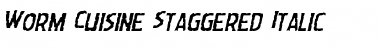 Download Worm Cuisine Staggered Italic Italic Font Title Preview