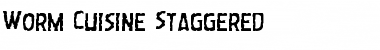 Download Worm Cuisine Staggered Regular Font Title Preview