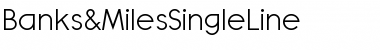 Download Banks Miles Single Line Regular Font Title Preview