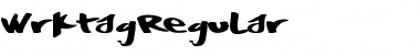 Download Wrktag Regular Font Title Preview