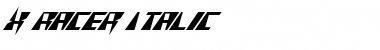 Download X-Racer Italic Italic Font