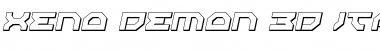 Download Xeno-Demon 3D Italic Italic Font