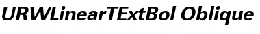 Download URWLinearTExtBol Oblique Font