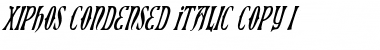 Download Xiphos Condensed Italic Condensed Italic Font