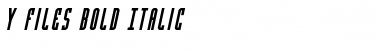 Download Y-Files Bold Italic Bold Italic Font
