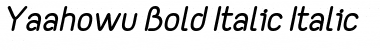 Download Yaahowu Bold Italic Font