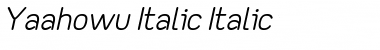 Download Yaahowu Italic Font