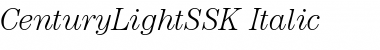 Download CenturyLightSSK Italic Font Title Preview