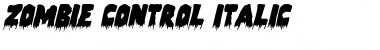 Download Zombie Control Italic Font
