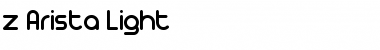 Download [z] Arista Light Regular Font Title Preview