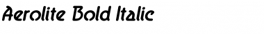 Download Aerolite Bold Italic Regular Font Title Preview