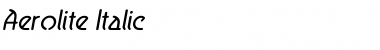 Download Aerolite Italic Regular Font Title Preview