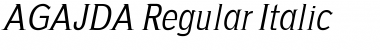 Download AGAJDA Regular Italic Font Title Preview