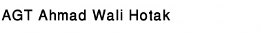 Download AGT Ahmad Wali Hotak Regular Font Title Preview