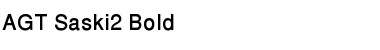 Download AGT Saski2 Bold Font Title Preview