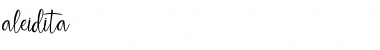 Download aleidita Regular Font Title Preview