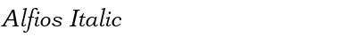 Download Alfios Italic Font Title Preview
