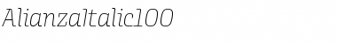 Download Alianza Italic 100 Font Title Preview