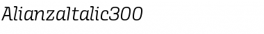 Download Alianza Italic 300 Font Title Preview