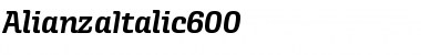 Download Alianza Italic 600 Font Title Preview