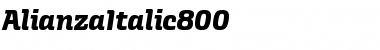 Download Alianza Italic 800 Font Title Preview