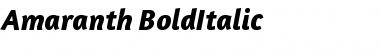 Download Amaranth Bold Italic Font Title Preview