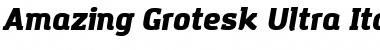 Download Amazing Grotesk Ultra Italic Font Title Preview