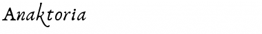 Download Anaktoria Regular Font Title Preview