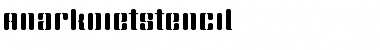 Download Anark Diet Stencil Regular Font Title Preview