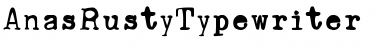 Download Ana's Rusty Typewriter Regular Font Title Preview