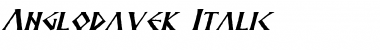 Download Anglodavek Italic Font Title Preview