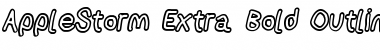 Download AppleStorm XbdOutIta Font Title Preview