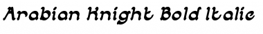 Download ARABIAN KNIGHT Bold Italic Font Title Preview