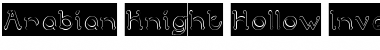 Download ARABIAN KNIGHT-Hollow-Inverse Regular Font Title Preview