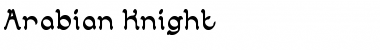 Download ARABIAN KNIGHT Regular Font Title Preview