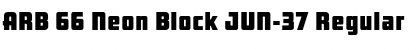 Download ARB 66 Neon Block JUN-37 Regular Font Title Preview