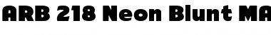 Download ARB-218 Neon Blunt MAR-50 Italic Font Title Preview