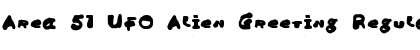 Download Area 51 UFO Alien Greeting Regular Font Title Preview