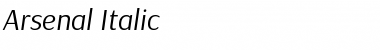 Download Arsenal Italic Font Title Preview