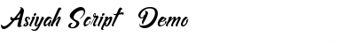 Download Asiyah Script Regular Font Title Preview